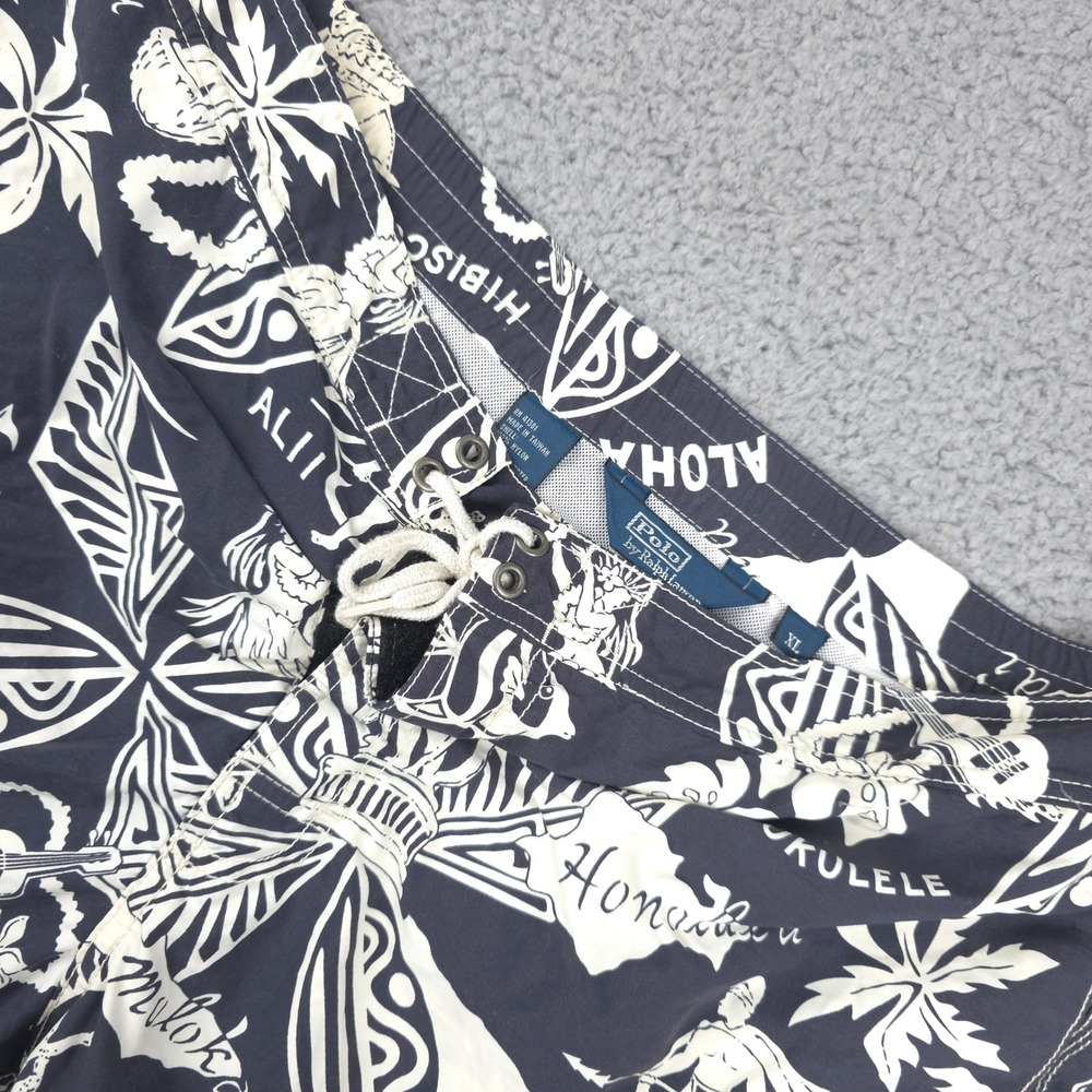 Polo Ralph Lauren Swim Trunks‎ Hawaiian Print Aloha Beach Shorts XL